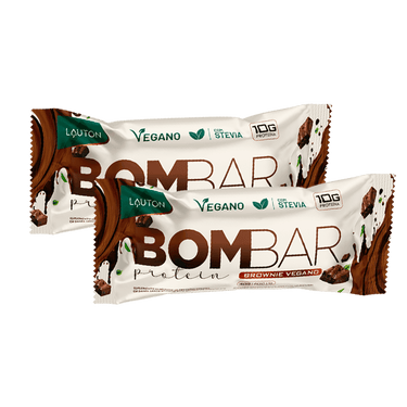 BOMBAR® Protein Barra de Proteína Vegana 40g Sabor Brownie Vegano - 2 Unidades - Lauton