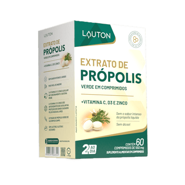 Extrato de Própolis Verde Liofilizado - 60 comprimidos | Lauton Nutrition