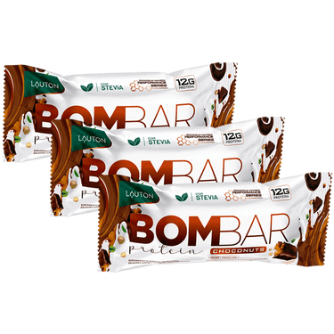 BOMBAR® Protein Barra de Proteína 40g Sabor Choconuts - 3 Unidades - Lauton