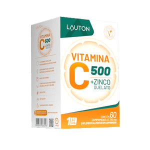 Vitamina C + Zinco 500mg - 60 cápsulas