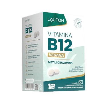 Vitamina B12 (Metilcobalamina) 9,94mcg - 60 Comprimidos | Lauton