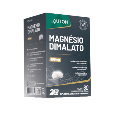 Magnésio Dimalato Max - 60 Cápsulas | Lauton
