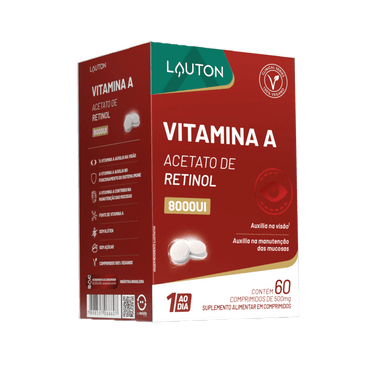 Vitamina A 8.000 UI - 60 Comprimidos | Lauton Nutrition